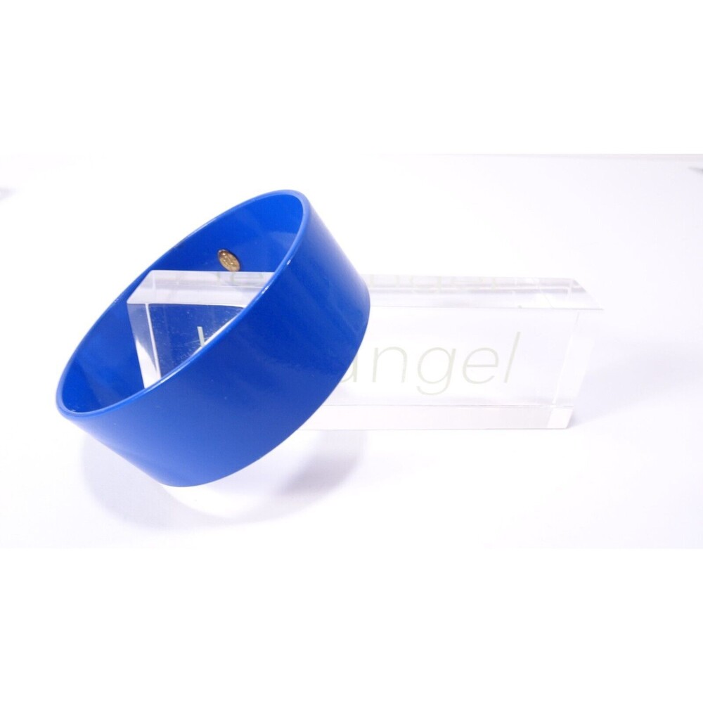 Lee Angel Women's Enamel Wide  Bangle Bracelet NWT 145 BLUE IRRG